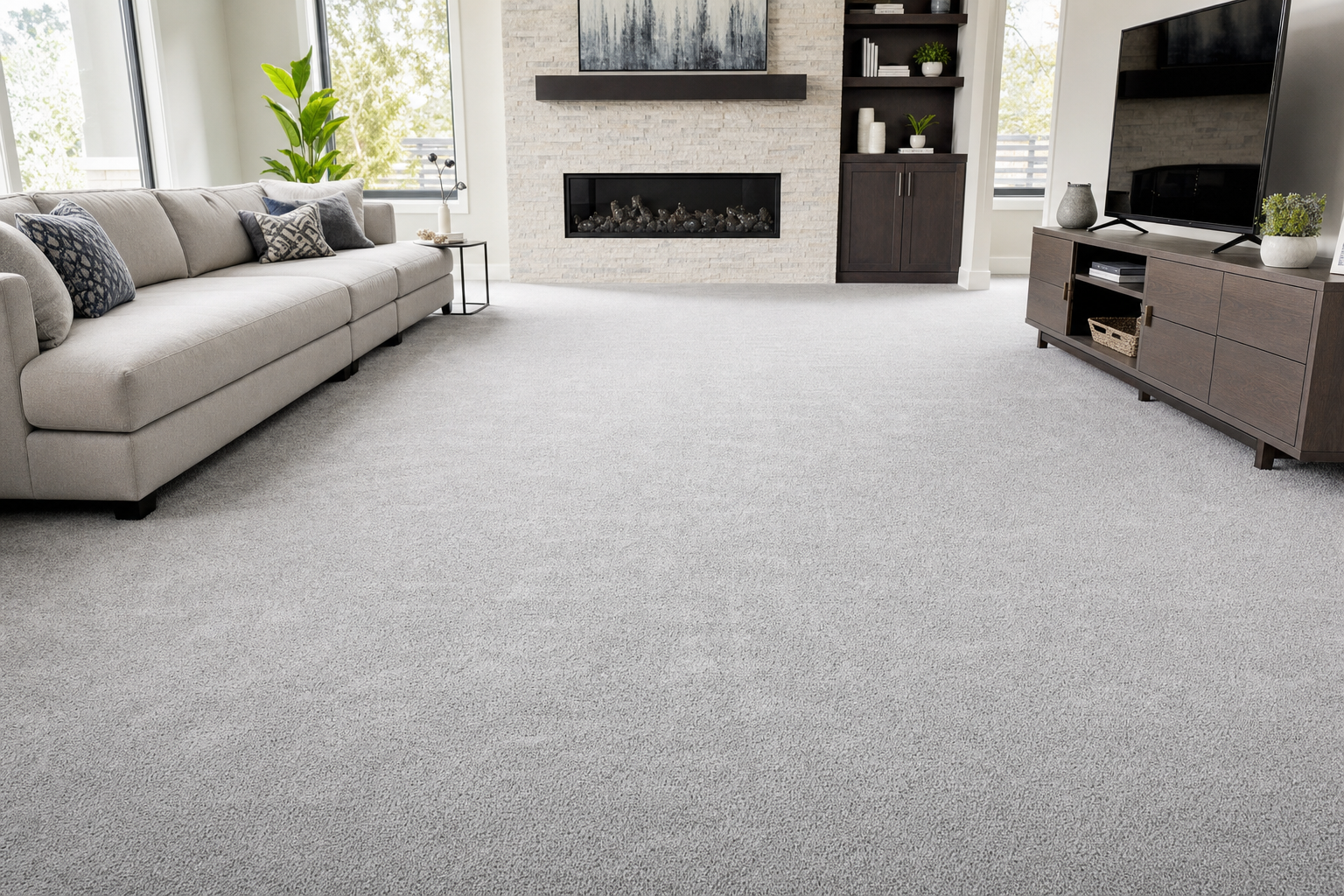 Carpet after professional cleaning by Showcase